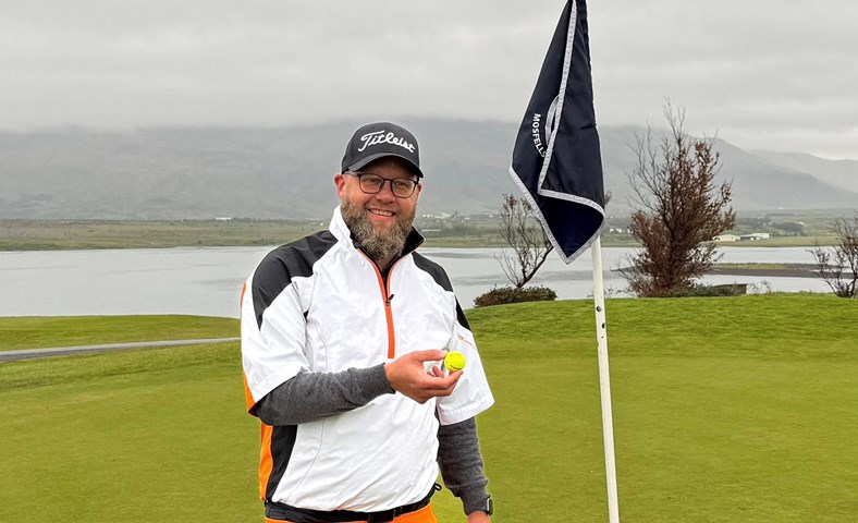 Gunnar náði draumahögginu með nýrri kylfu