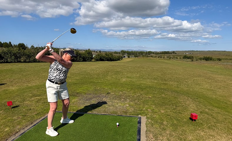 Skemmtilegur og alvöru par 3 holu völlur í Hraunborgum