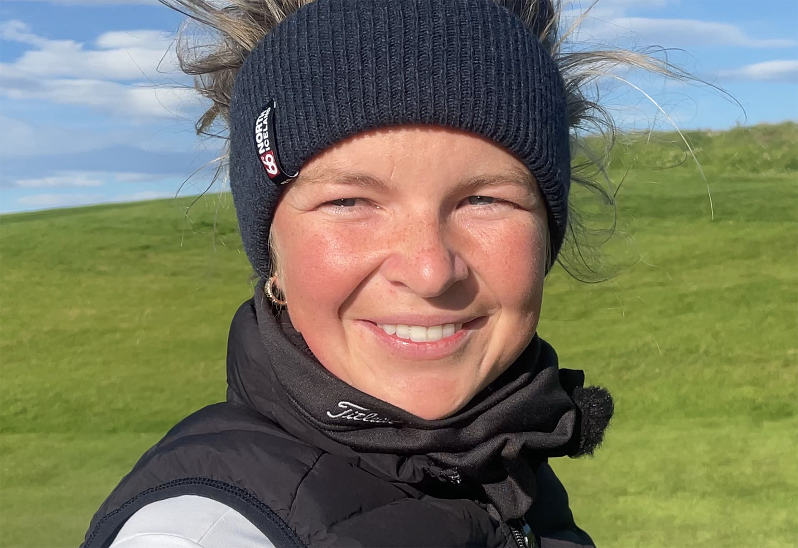 Hulda Clara búin að leika stöðugt og gott golf báða daga og leiðir með 5 höggum