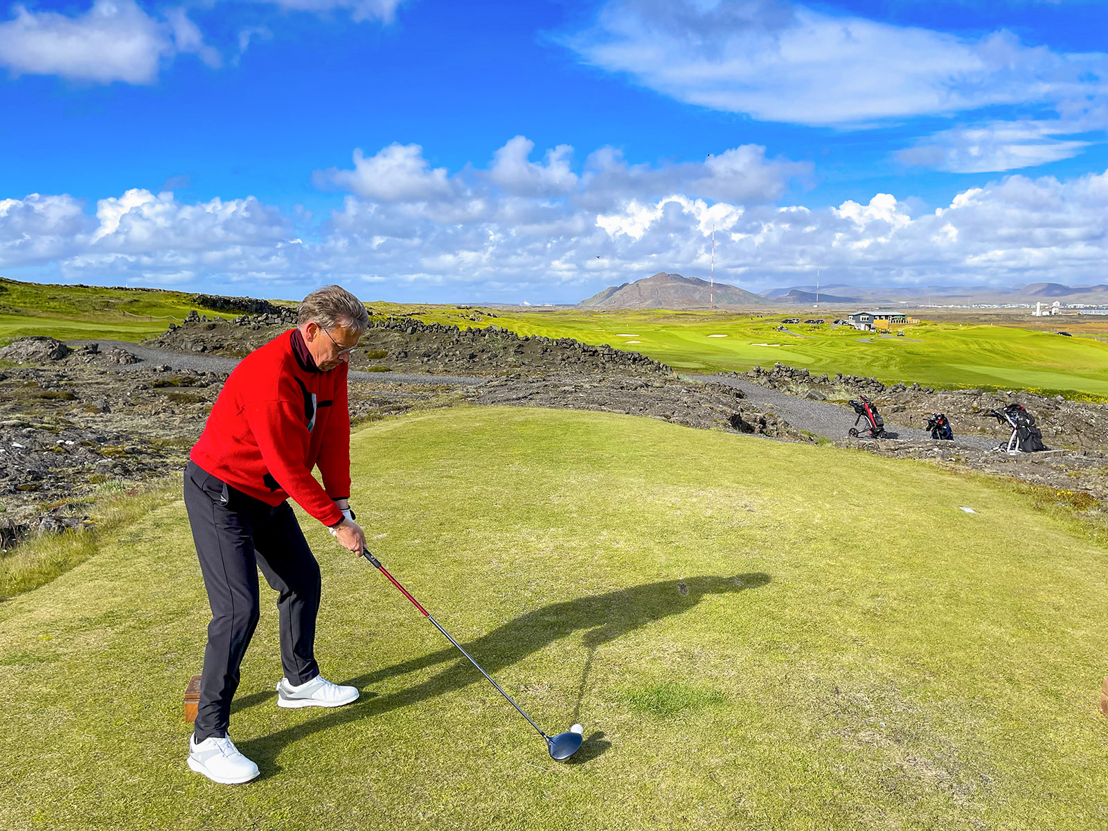 Góður gangur á Húsatóftavelli og flottar veitingar