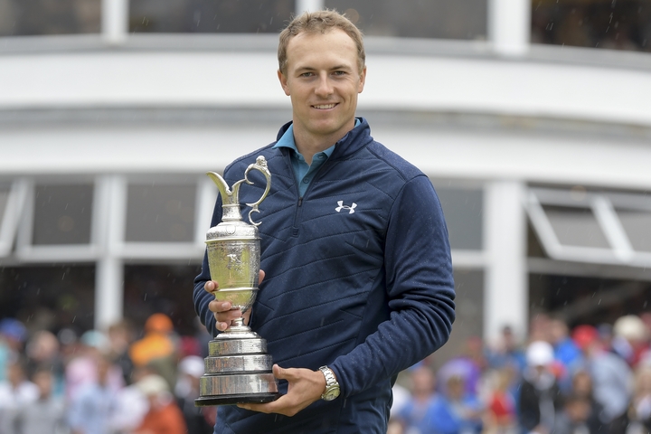 Jordan Spieth stressaðari á Opna mótinu en þegar hann bað kærustu sinnar