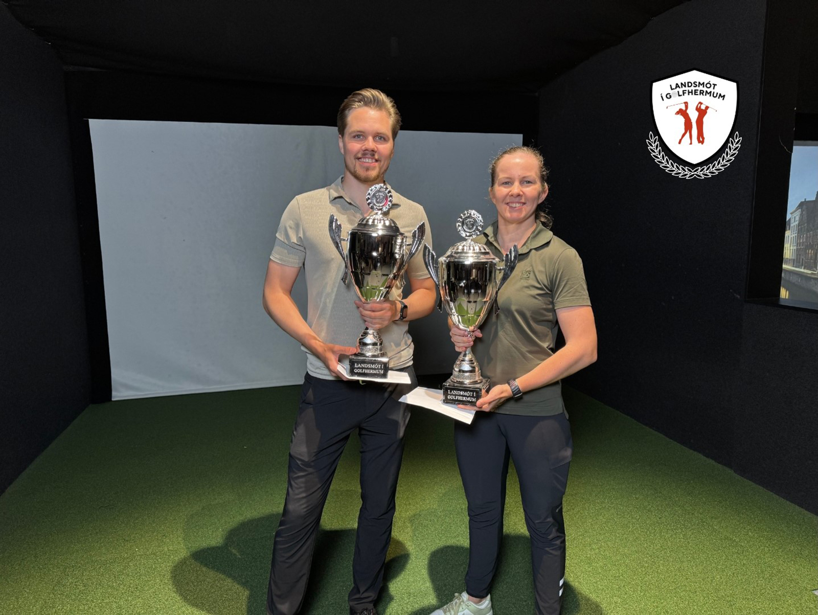 Ragnhildur og Andri landsmeistarar í golfhermum